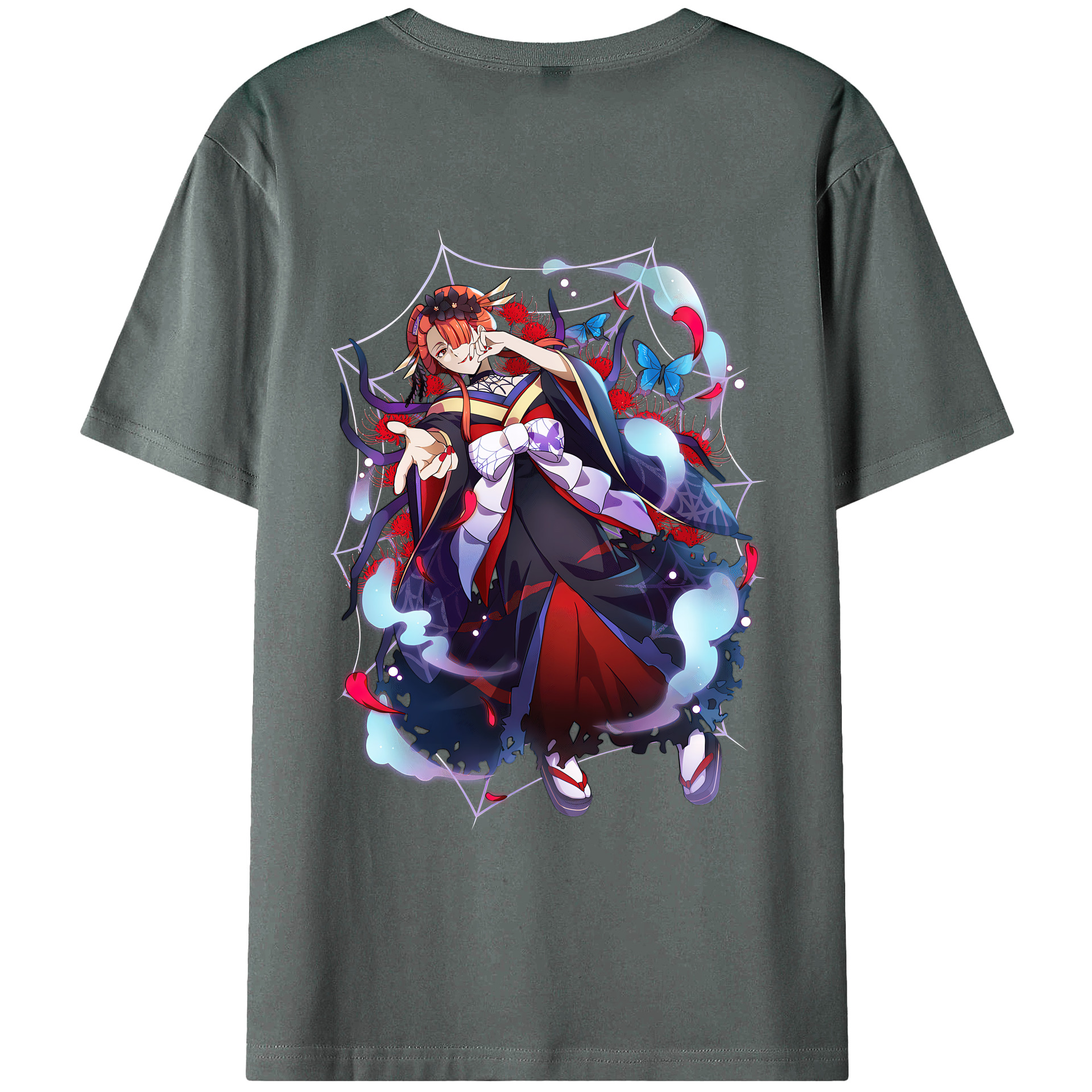 （画像用） 文豪ストレイドッグス Bungo Stray Dogs 綿100％ メンズ半袖Tシャツ（バックプリント） 通気性